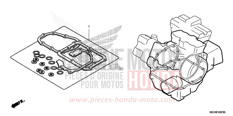 GASKET KIT B for VFR1200X Dual Clutch MAT TITANIUM BLADE METALLIC (YR327) from 2014
